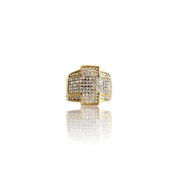 Big Daddy Bling Cross Gold Ring