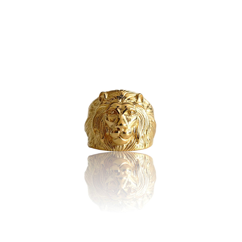 Big Daddy Regal Lion's Head Gold Ring