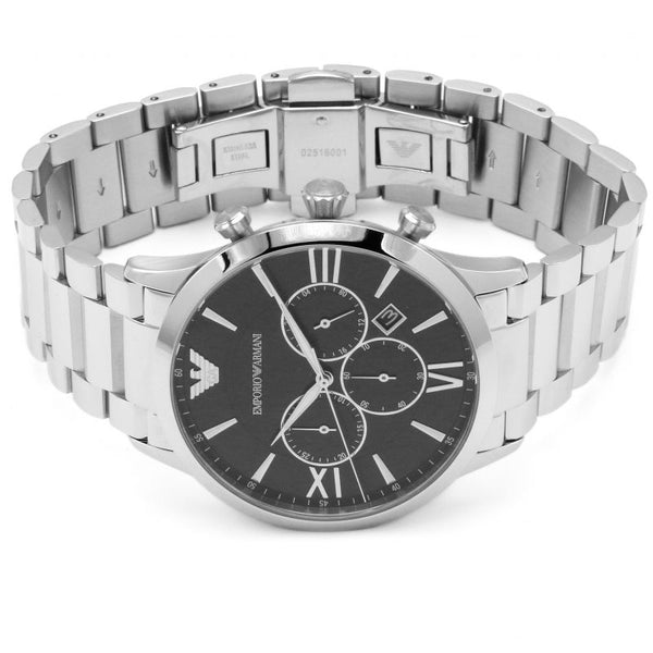 Emporio Armani Giovanni Chronograph Black Dial  Water resistance: 50 meters / 165 feet Movement: Quartz