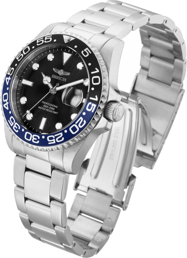 Invicta Pro Diver Quartz Black Dial Batman Bezel Watch 33258