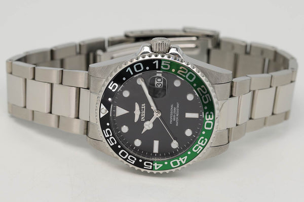 Invicta Pro Diver Quartz Black Dial Sprite Bezel Watch 36533