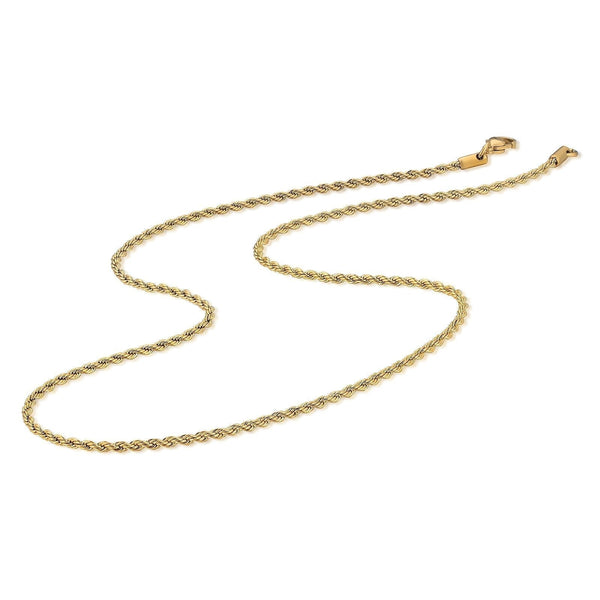 Big Daddy 2.5mm Stainless Steel Gold Rope Chain