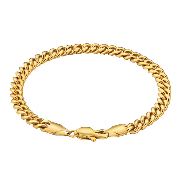 Big Daddy 5mm Cuban Link Gold Bracelet