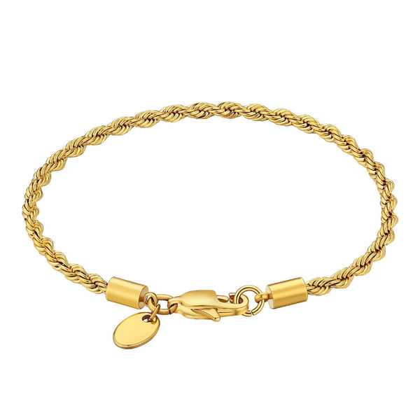 Big Daddy 5mm Rope Chain Gold Bracelet