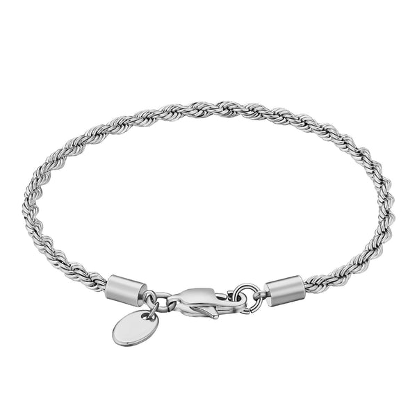 Big Daddy 5mm Rope Chain Silver Bracelet