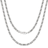 Big Daddy 5mm Stainless Steel Byzantine Silver Chain