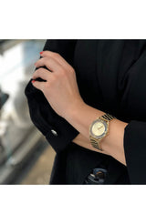 Marc by Marc Jacobs Tether Gold Dial Gold-tone Ladies Watch MBM3413