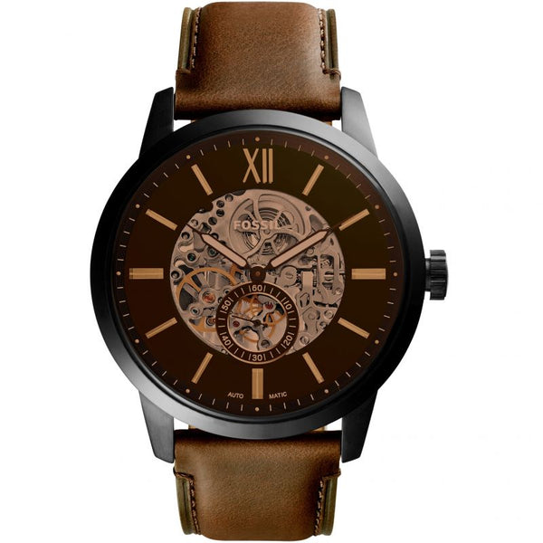 Fossil Townsman Automatic Black Skeleton Dial Men's Watch ME3155