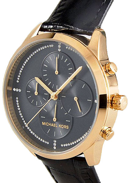 Michael Kors Slater Black Leather Strap Women's Watch MK2686 - Big Daddy Watches #3