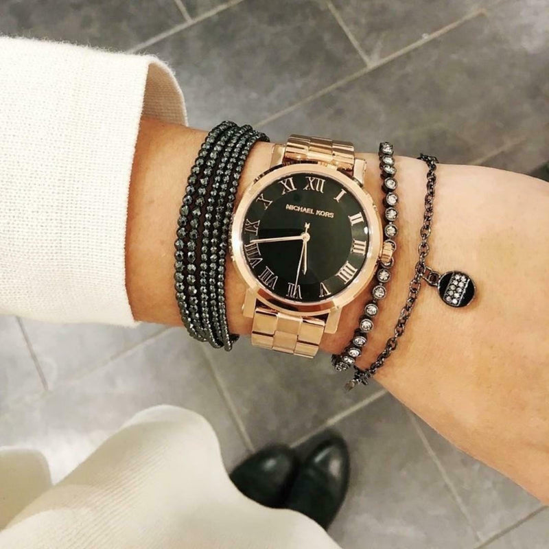 Michael Kors Norie Black Dial Ladies Watch MK3585
