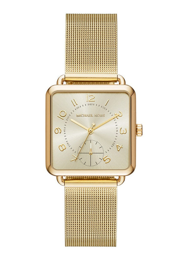 Michael Kors Brenner Square Gold Tone Women's Watch  MK3663 - Big Daddy Watches