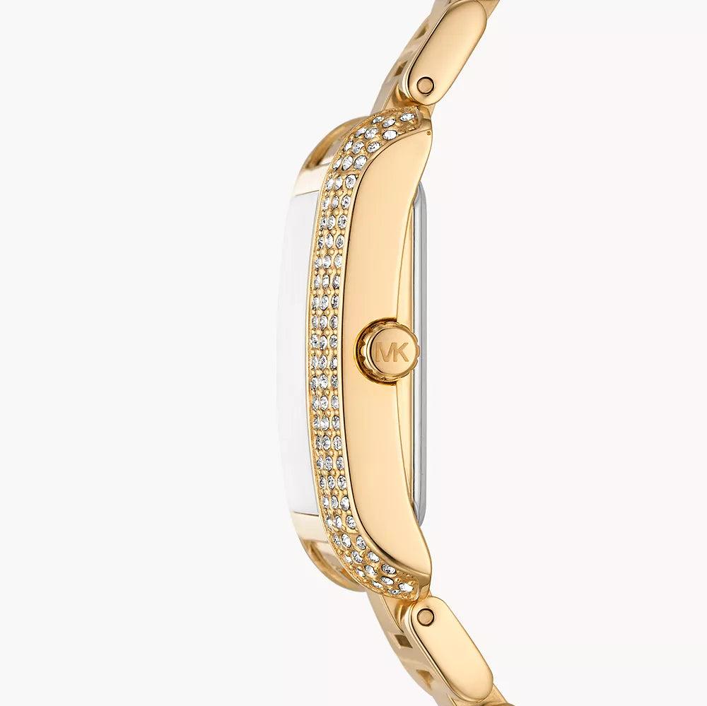 Michael Kors Emery Pavé Rectangular Gold Women's Watch - MK4640