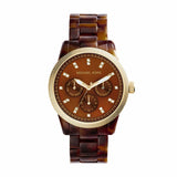 Michael Kors Jet Set Tortoise Shell Acrylic Strap Ladies Watch MK5038