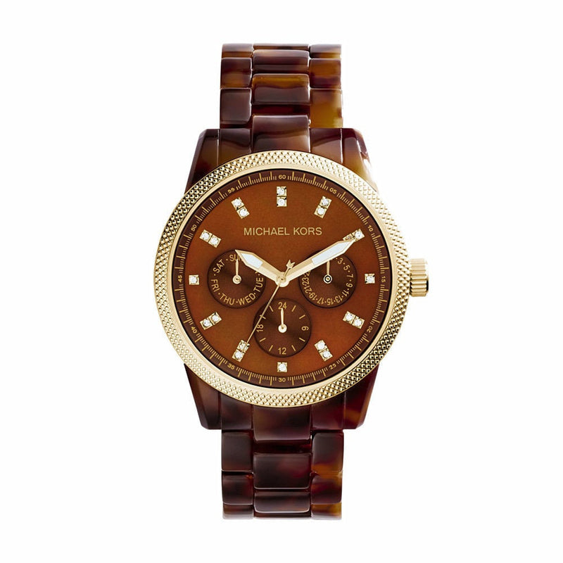 Michael Kors Jet Set Tortoise Shell Acrylic Strap Ladies Watch MK5038