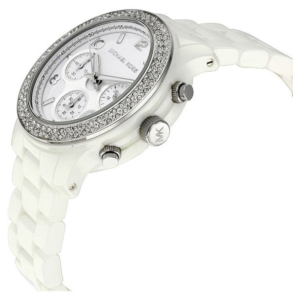Michael Kors Runway Crystal Paved White Ladies Watch MK5188