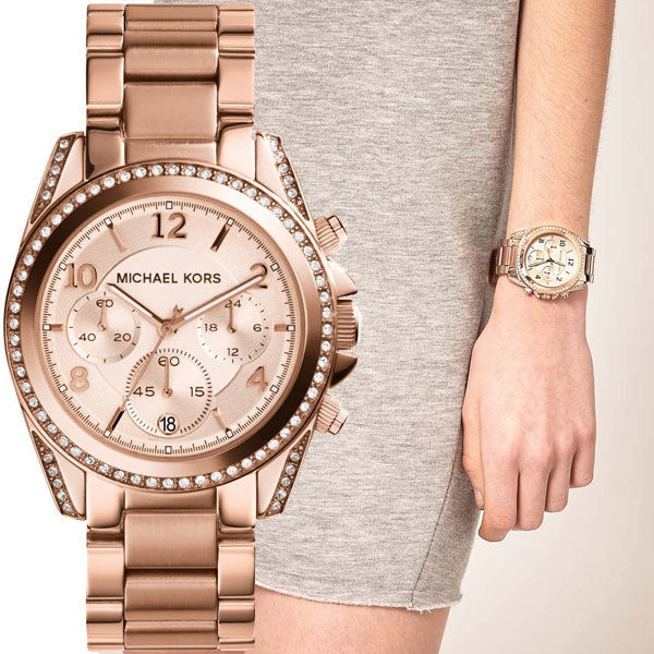 Michael Kors Blair Chronograph Rose Gold Watch MK5263