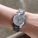 Michael Kors Runway Chronograph Silver Dial Ladies Watch MK5428