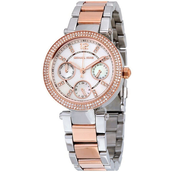 Michael Kors Parker Two-Tone Glitz Chronograph Dial Ladies Watch MK5820