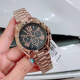 Michael Kors Bradshaw Black Dial Rose Gold Watch MK5854