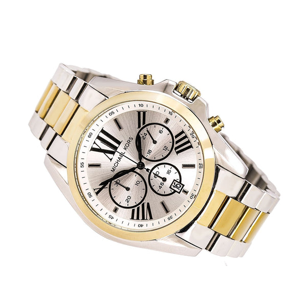 Michael Kors Bradshaw Chronograph Dial Two-tone Ladies Watch MK5855 Water resistance: 100 meters Movement: Quartz  