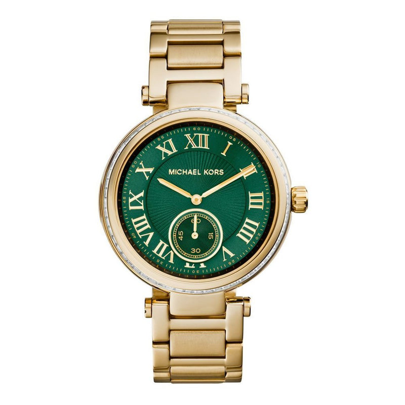 MICHAEL KORS Skylar Emerald Green Dial Gold-tone Ladies Watch MK6065