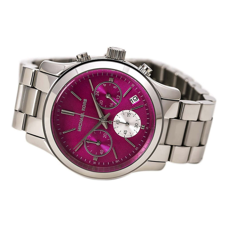 Michael Runway Chronograph Pink Dial Ladies Watch MK6160