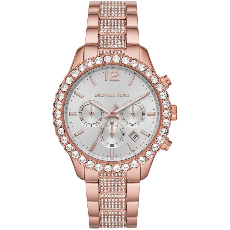 Michael Kors Layton Pavé Rose Gold Ladies Watch MK6791