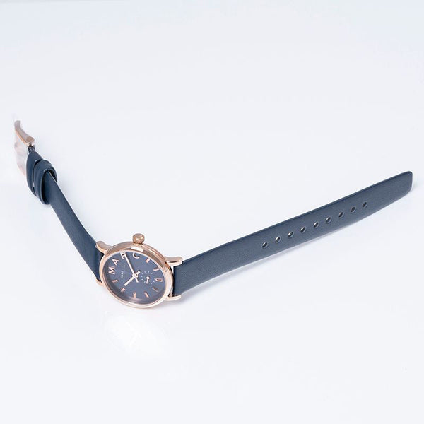 Marc Jacobs Baker Navy Dial Leather Strap 28mm Ladies Watch MBM1331