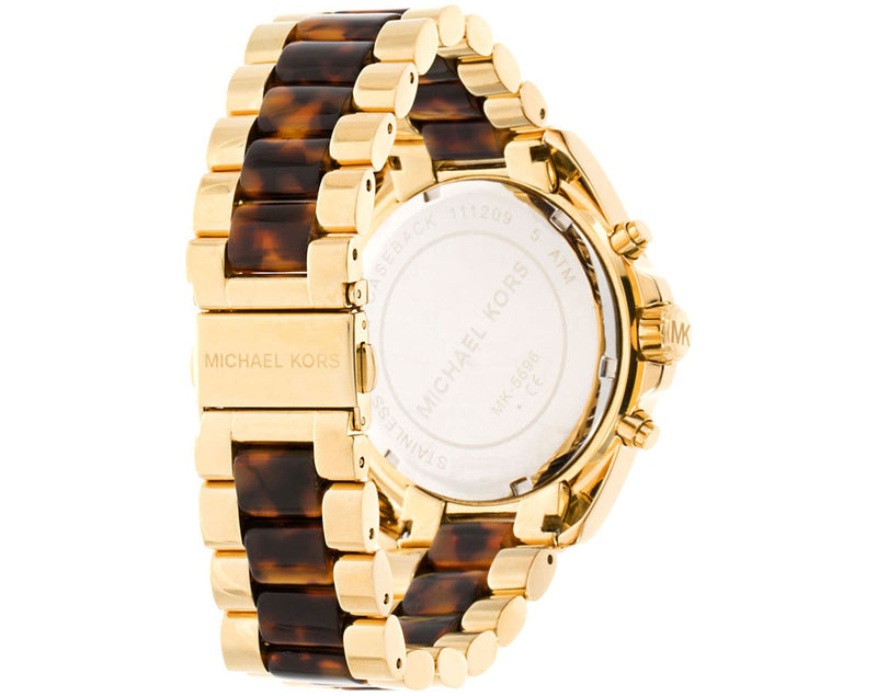 Michael Kors Bradshaw Chronograph Chocolate Gold Watch MK5696
