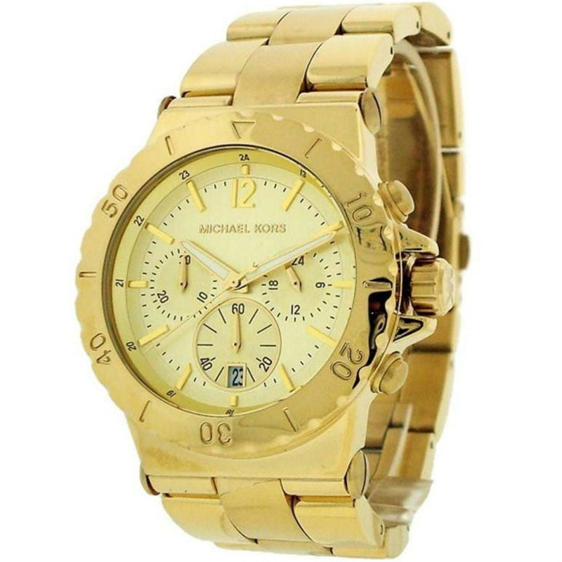 Michael Kors Bel Aire Chronograph Gold-tone Dial Unisex Watch MK5463 Water resistance: 100 meters / 330 feet Movement: Quartz  