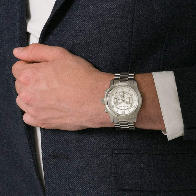 Michael Kors Runway Chronograph Silver Dial Men's Watch MK8086 Water resistance: 100 meters / 330 feet Movement: Quartz