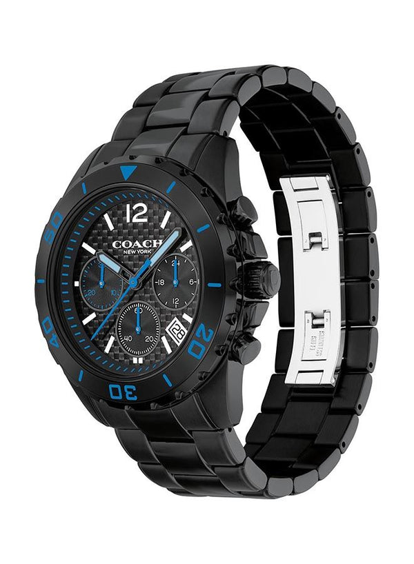 Coach Kent Chronograph Black & Blue Men's Watch 14602562 - Big Daddy Watches #2