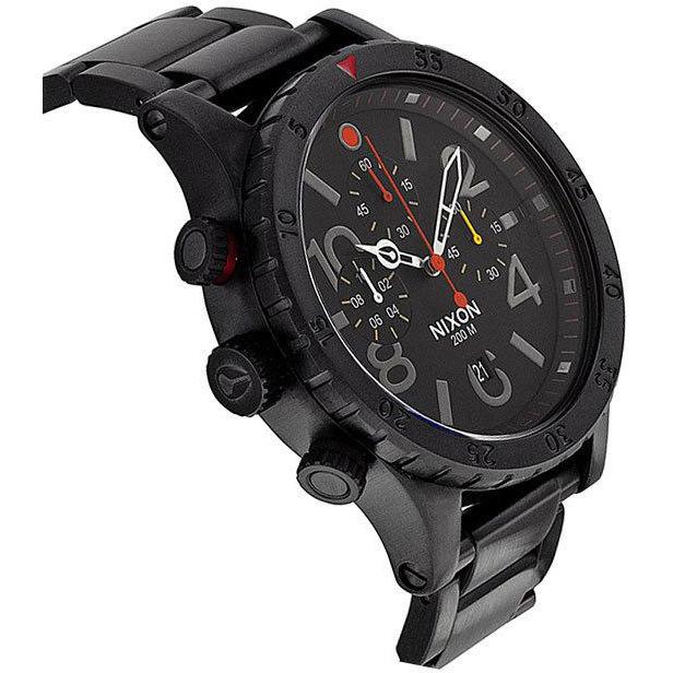 Nixon 48-20 Chrono Black Dial Black Ion-plated Men's Watch A486-1320