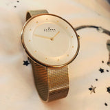 Skagen Silver Dial Gold-tone Mesh Ladies Watch SKW2141