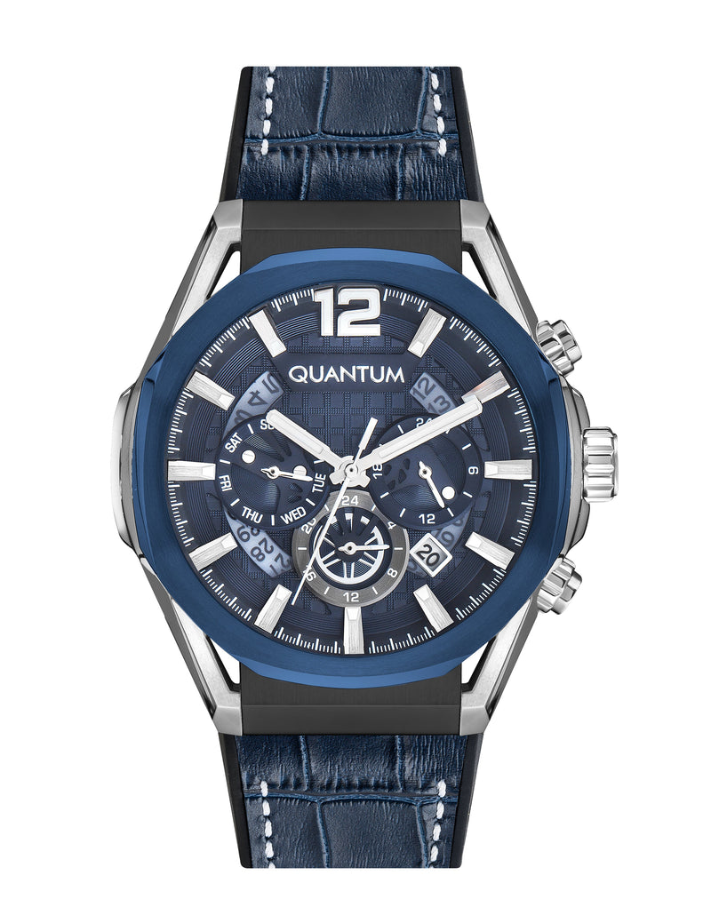 Quantum Powertech Men's Blue Dial Chronograph Watch – PWG970.699