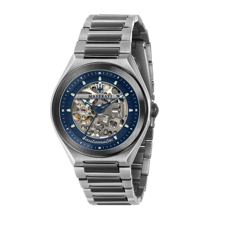 Maserati Triconic Blue Dial Gunmetal Men's Watch R8823139001