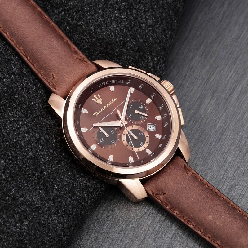 Maserati Successo Chronograph Brown Dial Men's Watch R8871621004