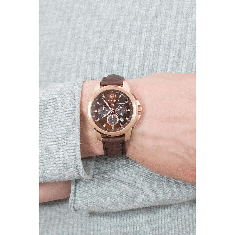 Maserati Successo Chronograph Brown Dial Men's Watch R8871621004