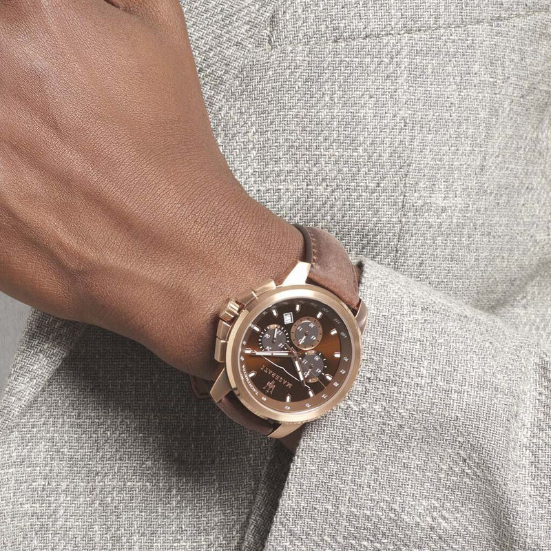 Maserati Successo Chronograph Brown Dial Men's Watch R8871621004