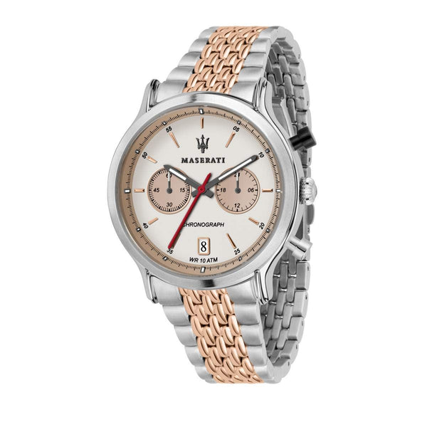 Maserati Legend 42 mm Chronograph Ivory Dial Men's Watch R8873638002