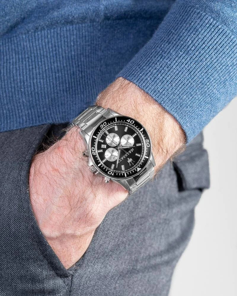 Maserati Sfida Chronograph Quartz Black Dial Men's Watch R8873640004
