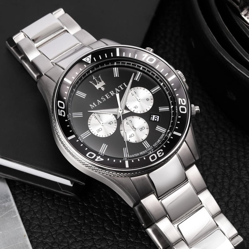Maserati Sfida Chronograph Quartz Black Dial Men's Watch R8873640004