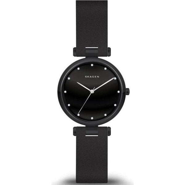 Skagen 'Tanja' Black Leather Women's Watch SKW2515