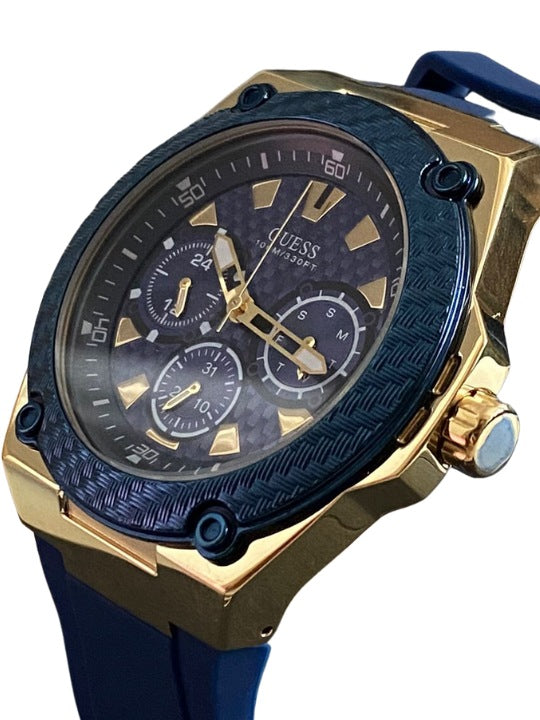 Guess Legacy Blue Rubber Strap Men's Watch W1049G9