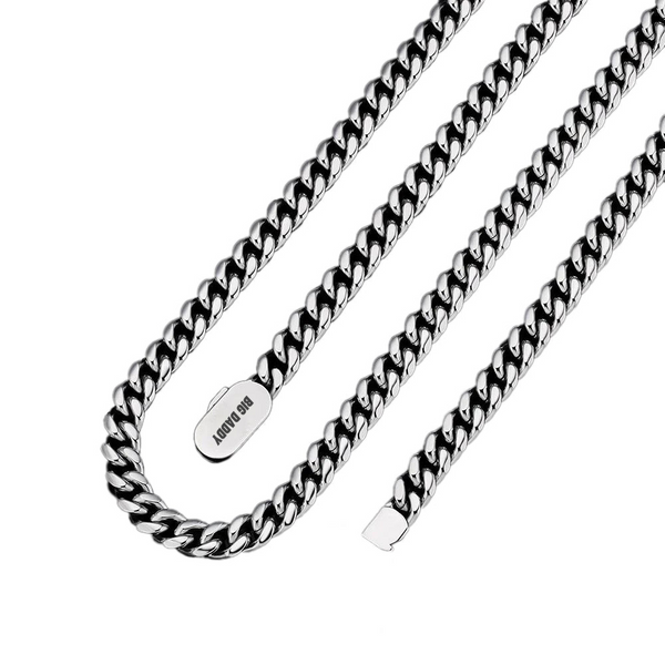 Big Daddy 10mm Miami Cuban Link Silver Chain