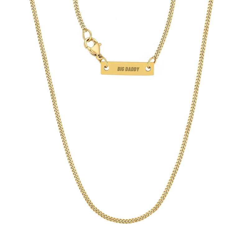 Big Daddy 2mm Cuban Gold Chain