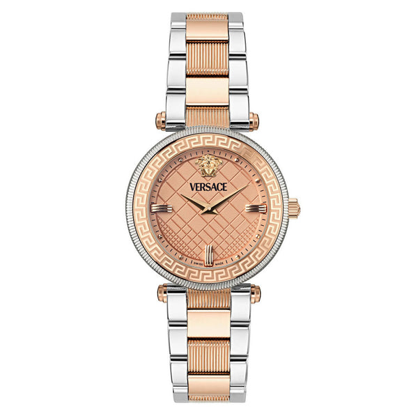 Versace Reve Analog Rose Gold Dial Two Tone Steel Strap Women's Watch - VE8B00424