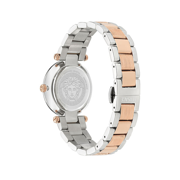 Versace Reve Analog Rose Gold Dial Two Tone Steel Strap Women's Watch - VE8B00424