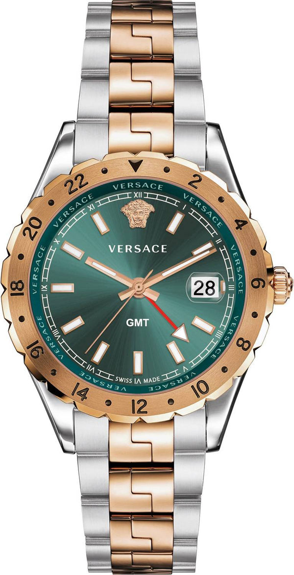 Versace Hellenyium Two-Tone Green Dial Men's Watch  V11050015 - Big Daddy Watches