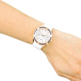 Guess White Dial Rubber Strap Ladies Watch W0562L1